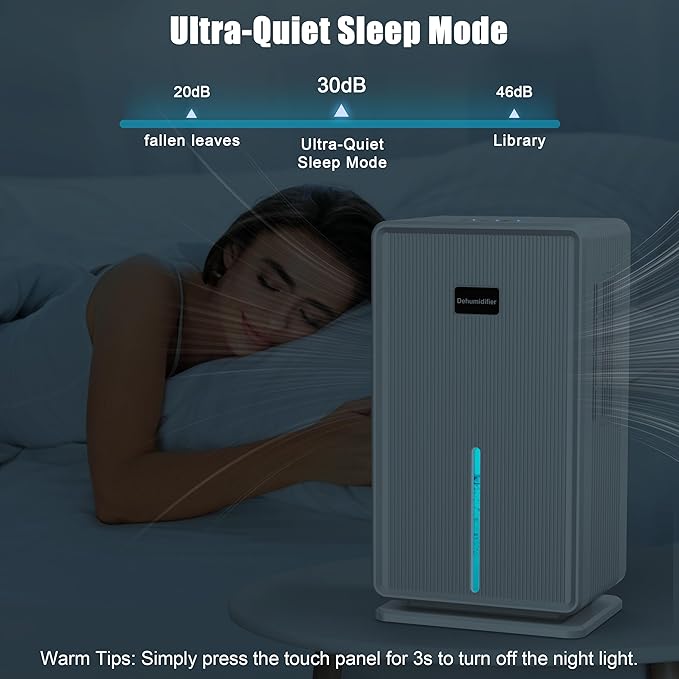 Dehumidifiers for Home, Upgraded 101OZ Dehumidifier, Quiet Dehumidifier for - Image 4