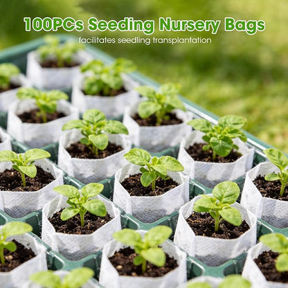 Seed Starter Tray with Grow Light, 2 Pack 80-Cell Seedling Starter Kit with - Image 5