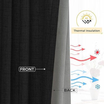 INOVADAY Thermal Sliding Door Curtains 100% Blackout Curtains - Image 5