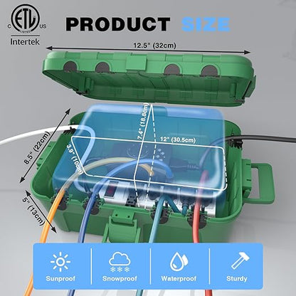 Flemoon IP54 Waterproof Electrical Box, Outdoor Plug Cover Weatherproof - Image 3