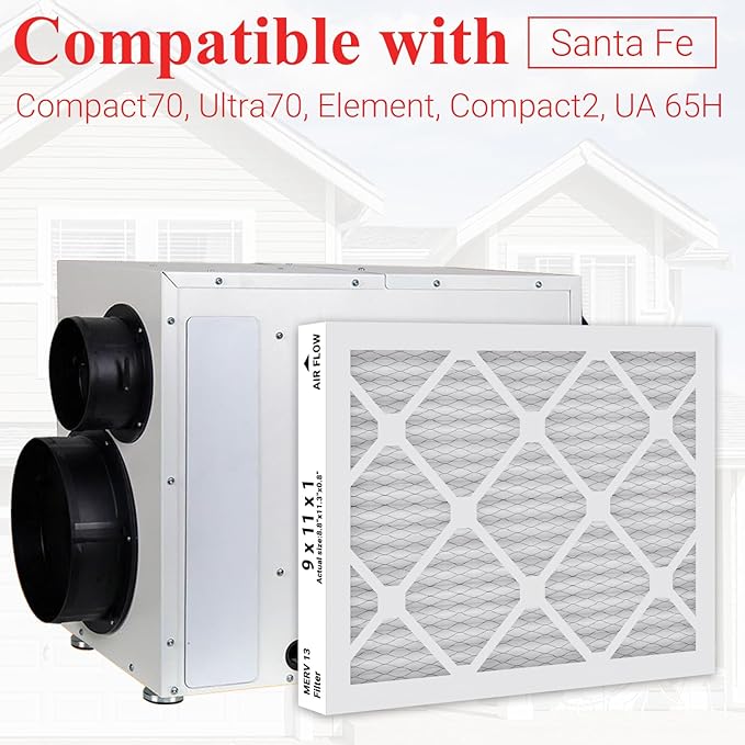 9 x 11 x 1 MERV 13 Replacement Dehumidifier Filter Compatible - Image 3