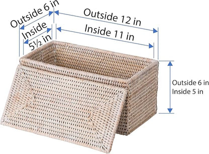 Kouboo La Jolla Rectangular Rattan Box - Image 4