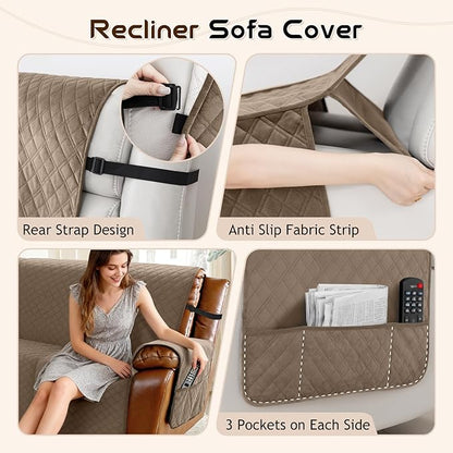 Arfntevss Waterproof Recliner Sectional Couch Covers - Image 4