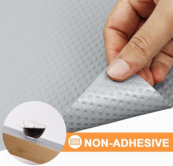 FLPMIX Shelf Liner Light Gray: Waterproof Kitchens Drawer Mat 15 X 240 Inch - Image 4