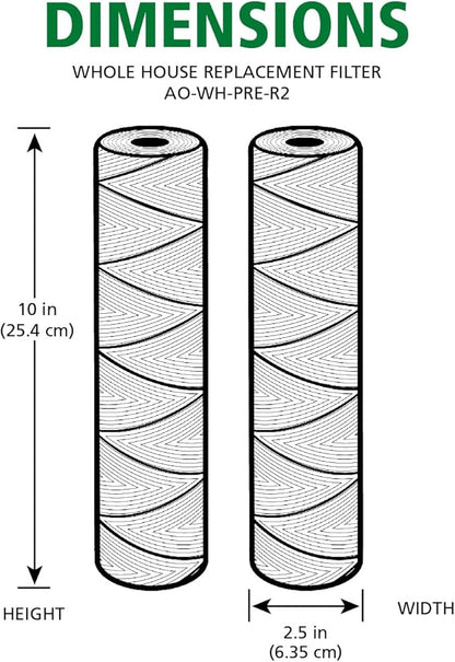 AO Smith 2.5"x10" 35 Micron Sediment Water Filter Replacement Cartridge - Image 5