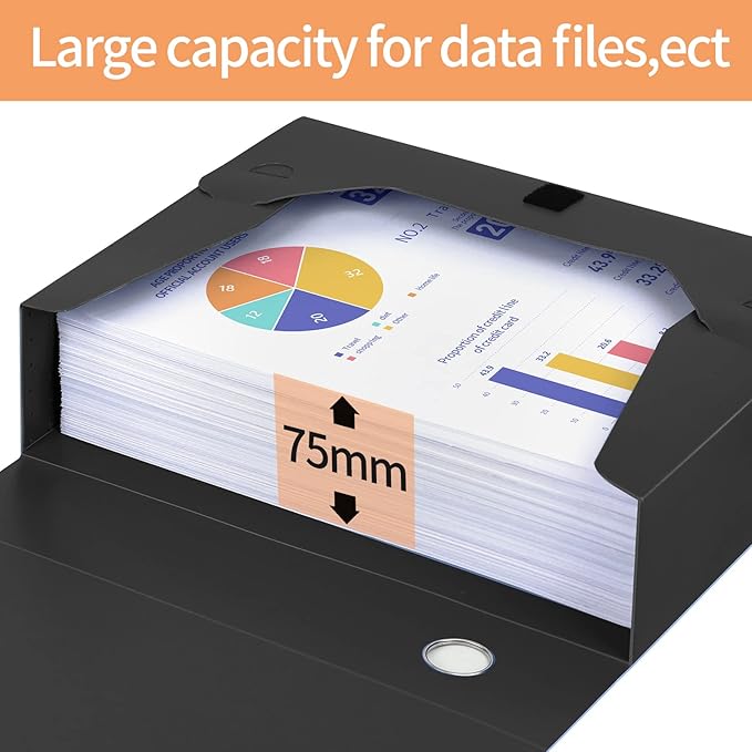 HUA JIE A4 Storage File Boxes Plastic Archives Cases - Image 2