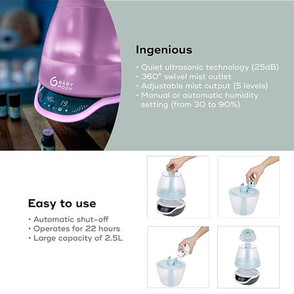 Babymoov Hygro Plus Cool Mist Humidifier 3-in-1 Humidity Control - Image 4
