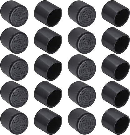Round Rubber Furniture Leg Caps, 7/8 Inch Chair Leg Floor Protectors by Bonsicoky