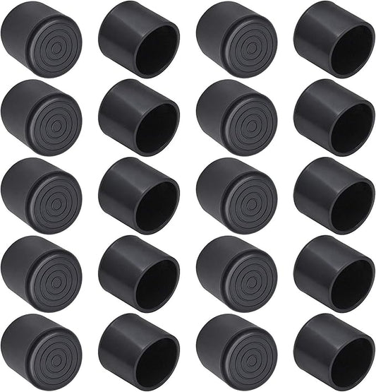 Round Rubber Furniture Leg Caps, 7/8 Inch Chair Leg Floor Protectors by Bonsicoky