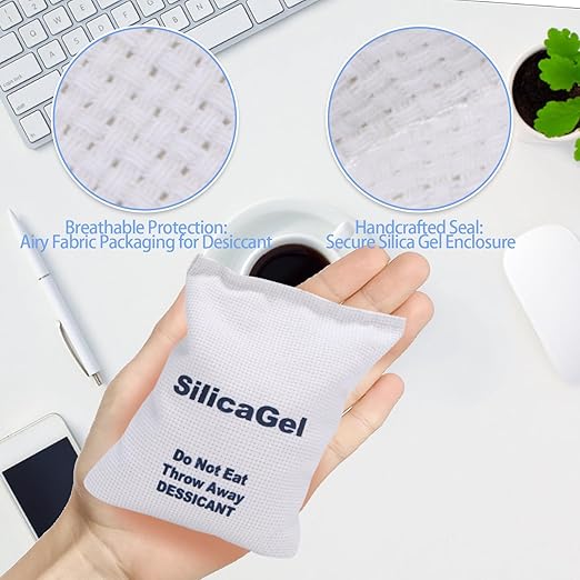 2 x 500 Gram Large Silica Gel Packets, Rechargeable Silica Desiccant Packs - Image 2