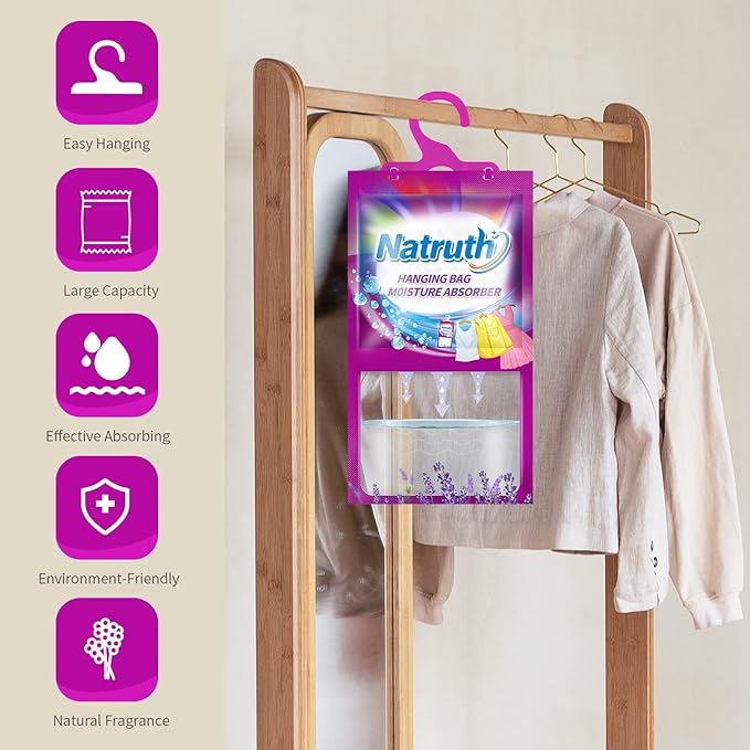 NATRUTH Moisture Absorber 7 HangingPackets（9.8oz*7）+ 3 Portable Boxs, - Image 4