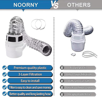 【UPGRADED】NOORNY 3 in1 Indoor Dryer Vent Kit Lint Catcher Bucket Box - Image 3