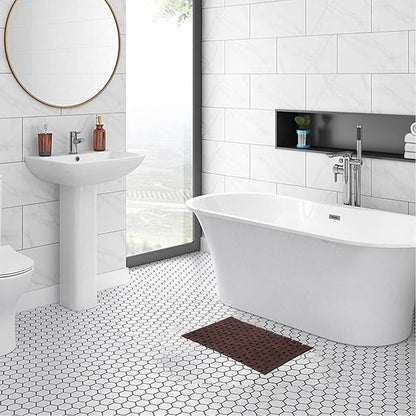 Bath Mat Bathroom Rugs Floor Wood Shower Bathtub Waterproof Non Slip - Image 2