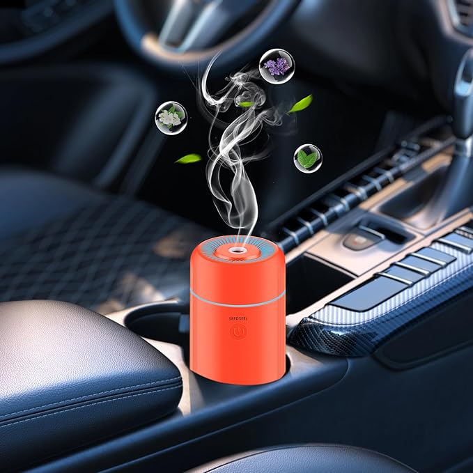 100ML Car Essential Oil Diffuser, Mini Air Humidifier by SEEDSEEL