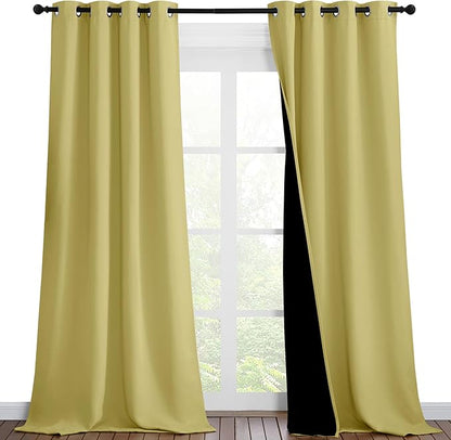 NICETOWN 100% Blackout Blinds, 46 inches x 102 inches, Laundry Room Decor by NICETOWN