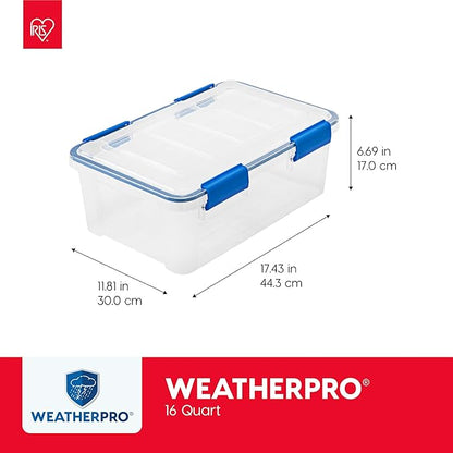 IRIS USA WeatherPro 16 Qt Storage Bins - Image 2