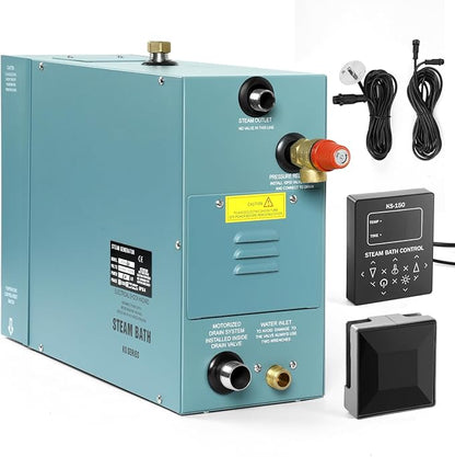 4KW Commercial Self-Draining Steam Generator Shower System Home Steam Bath Spa by Unknown