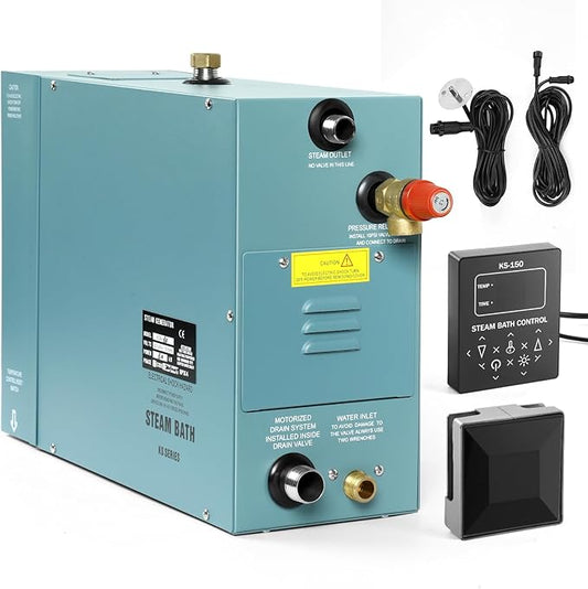 6KW Commercial Self-Draining Steam Generator Shower System Home Steam Bath Spa by Unknown