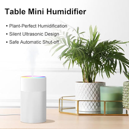 Portable Small Humidifier, USB Personal Desktop Humidifier - Image 2