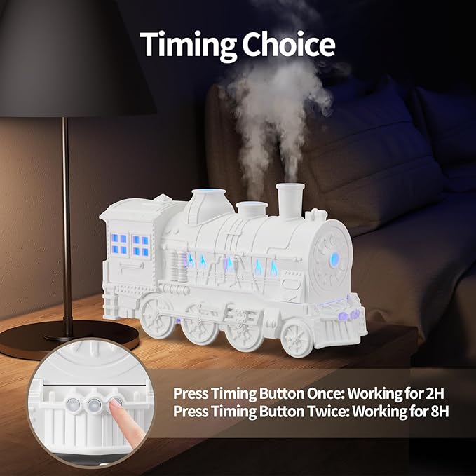 Humidifiers for Bedroom, Cool Quiet Steam Train Looking Mist Air Humidifier - Image 5