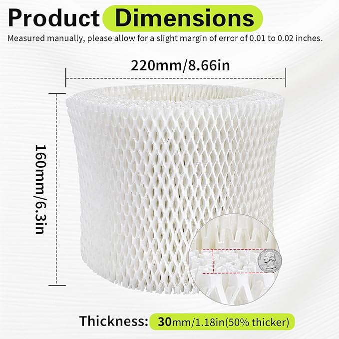 Xastro Upgraded Thickened Humidifier Wick Filter 2-Pack - Image 2