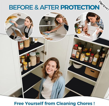 Hersvin Shelf Liners, 20 in x 20 ft Kitchen Drawer Mats, Non-Adhesive EVA - Image 3