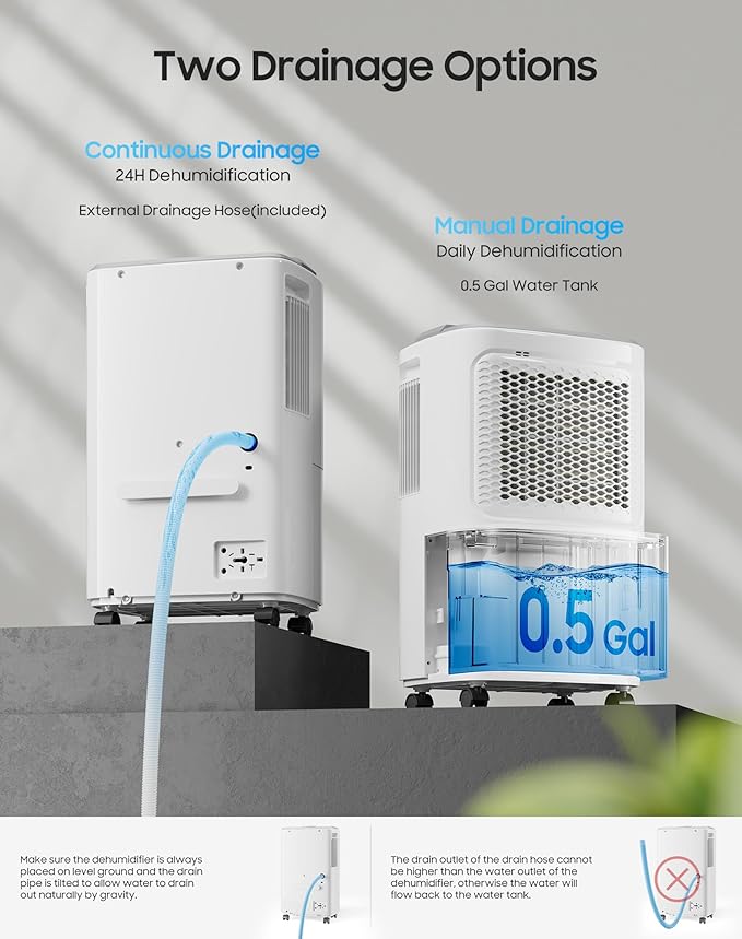 2500 Sq.Ft Dehumidifier for Basement Home, ASAHWo 34 Pints Dehumidifier - Image 5