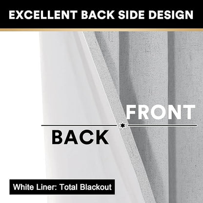 PrinceDeco Blackout Curtains 84 Inches Long Extra Wide Thermal Insulated - Image 5