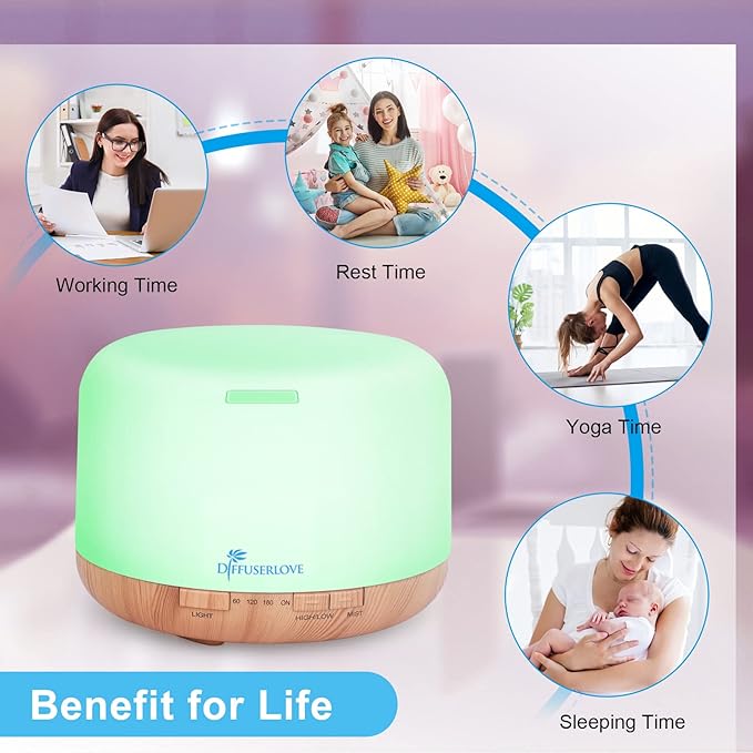 Diffuserlove Diffuser Essential Oil Diffusers 500ML Remote Control Aroma - Image 5