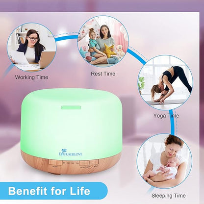 Diffuserlove Diffuser Essential Oil Diffusers 500ML Remote Control Aroma - Image 5