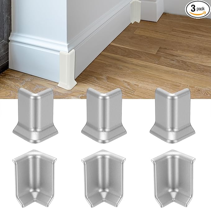 uxcell Self Adhesive Baseboard Corner Blocks, 2.2 Inch Wall Edge Corner by uxcell
