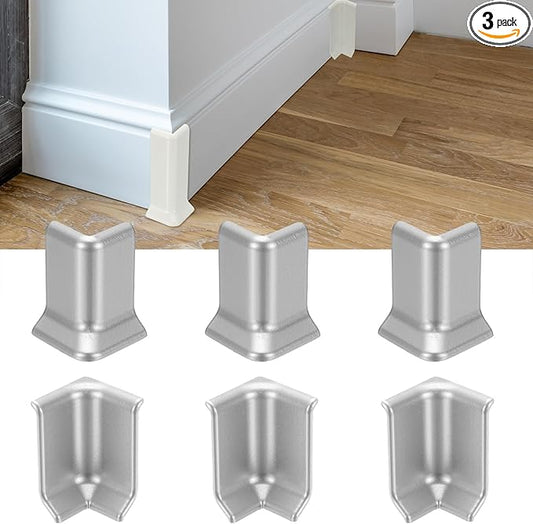 uxcell Self Adhesive Baseboard Corner Blocks, 2.2 Inch Wall Edge Corner by uxcell