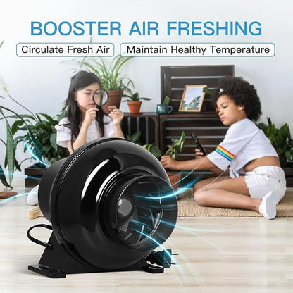 Simple Deluxe 4 Inch 195 CFM Inline Duct Ventilation Quiet Exhaust Vent Blower - Image 5