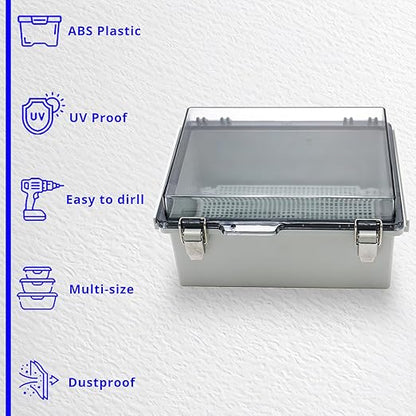 MAKERELE Small Waterproof Electrical Junction Box Clear ABS Plastic Dustproof - Image 5