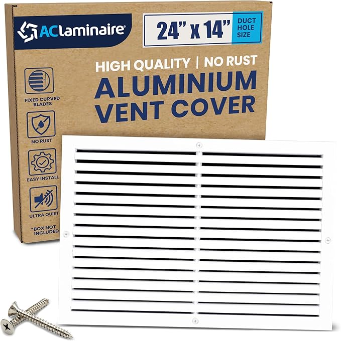 24x14 Inch Air Return Vent Cover Decorative – Premium Aluminum AC Vent Cover by LAMINAIRE