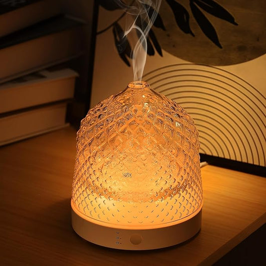 Glass Essential Oil Diffuser, 200ml Ultrasonic Aroma Diffusers by Lecdura