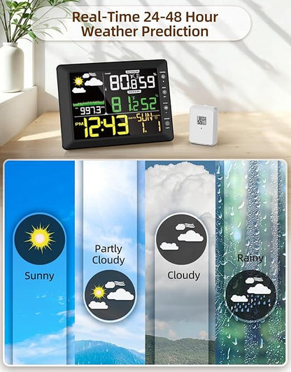 DOOMAY Indoor Outdoor Wireless Weather Station | Digital Thermometer Hygrometer - Image 5