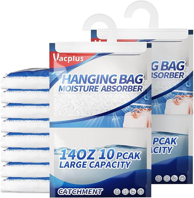 Vacplus Moisture Absorber, 10 Pack Portable Dehumidifiers by Vacplus