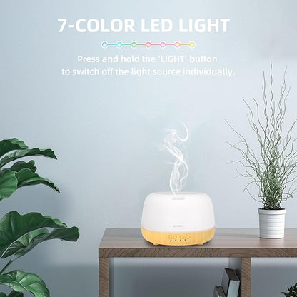 300ML Essential Oil Diffuser, Quiet 8 Hours Operation, 7-Color LED Light - Image 7