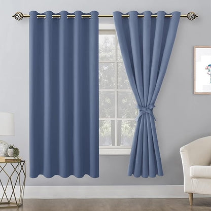 Hiasan Blackout Curtains for Bedroom, 60 x 63 Inches Length - Image 2