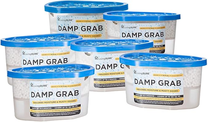 Fox Valley Traders Damp Grab Closet Dehumidifier-Pack of 6, Moisture Control by FoxValleyTradersFamilyofBrands