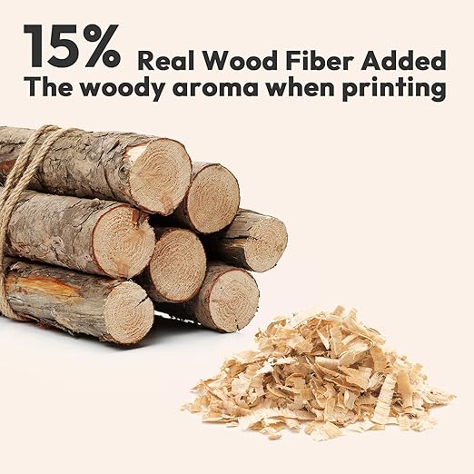 AMOLEN Wood PLA Filament Bundle 3D Printer Filament Wood Sets, Dark - Image 3