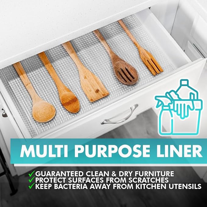 Shelf Liner, Drawer Liner & Kitchen Cabinet Liner – Thick Waterproof Rubber - Image 5