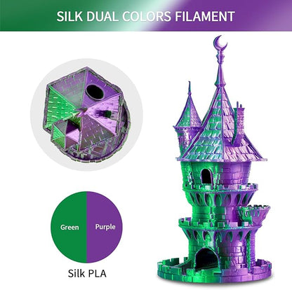 ERYONE Silk Dual Color PLA Filament 3D Printer 1.75mm +/- 0.03mm, Bicolor - Image 4