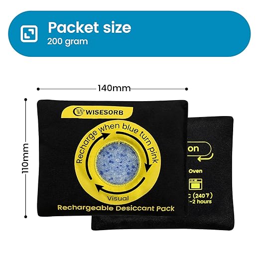 200g Reusable Silica Gel Desiccant, Color Indicating Rechargeable Desiccant - Image 2