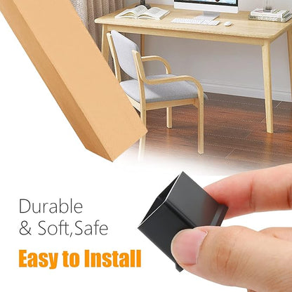 12PCS Square Chair Leg Caps 1-1/2" x 1-1/2" Square Black Furniture Foot Table - Image 5