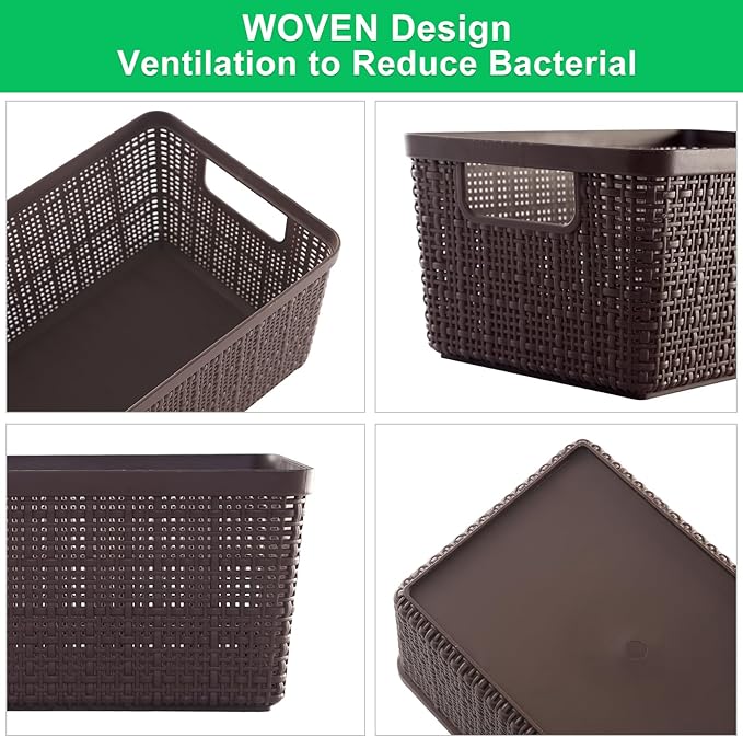 6 Pack Plastic Storage Baskets - Image 2