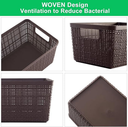 6 Pack Plastic Storage Baskets - Image 2