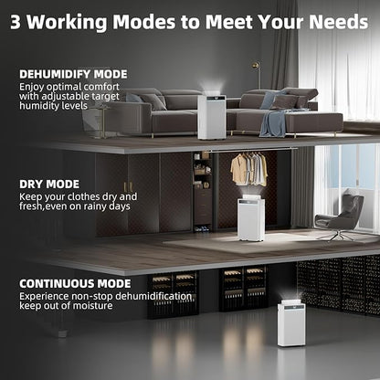 5000 Sq. Ft Dehumidifiers for Home and Basement, Max 95 Pint/Day Dehumidifier - Image 8