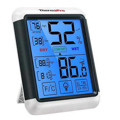 ThermoPro TP55 Digital Indoor Hygrometer Thermometer, 4-Inch Temperature / by ThermoPro